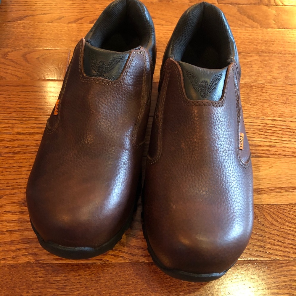 Thorogood Skid Resistant Pull On Brown Shoes work Comfort / USPS WORK SHOES